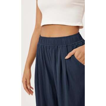 ODODOS Women's Wide Leg Pants With Pockets for Comfort