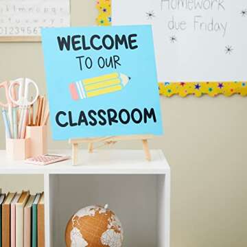 Juvale 12 Pack 13.8-inch Table Top Easels for Painting and Canvas - Wooden Holder Stand for Kids and Artists