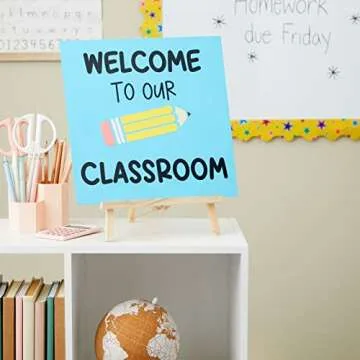 Juvale 12 Pack 13.8-inch Table Top Easels for Painting and Canvas - Wooden Holder Stand for Kids and Artists