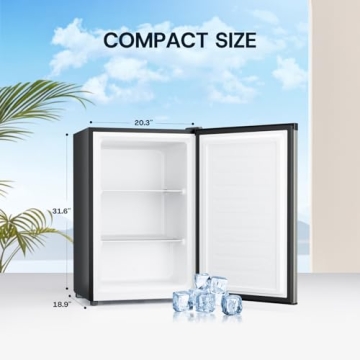 Upstreman 3.0 Cu.ft Mini Freezer with Reversible Door and Fast Cooling