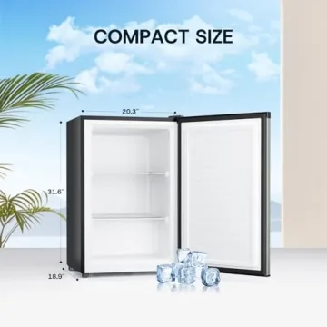 Upstreman 3.0 Cu.ft Mini Freezer with Reversible Door and Fast Cooling