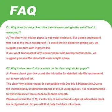 MECOLOUR Clear Sticker Paper for Inkjet Printer -95% Transparent 8.5x11 Inch Vivid Colors, Tear Resistant -50 Sheets