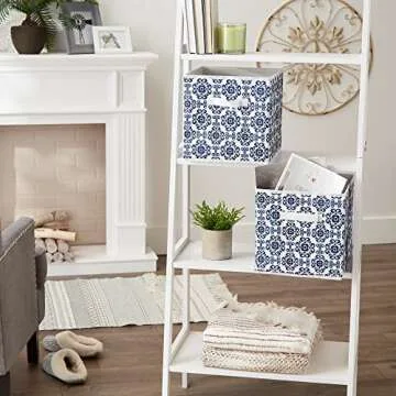 DII Nautical Blue Non Woven Storage Bin for Stylish Organizing