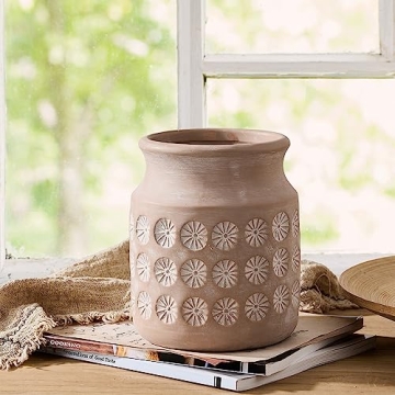 LUKA Ceramic Rustic Vase for Home Decor and Gifting