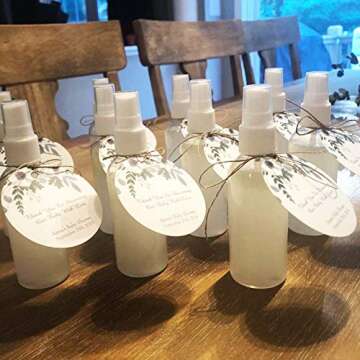 OJYUDD 24 Pack 2oz Plastic Clear Spray Bottles,60ml Refillable Fine Mist Sprayer for Essential Oils,Travel