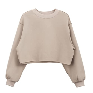 Stylish Amazhiyu Cropped Sweatshirt for Women and Teens