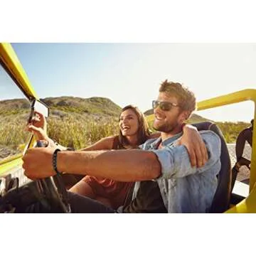 Ckysee Leather Beads Bracelet Magnetic Clasp Bracelet with Genuine Black Lava Stone Essential Oil Diffuser Best Gift for Men 8.5"