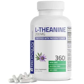 Bronson L-Theanine Stress Management Supplement 360 Capsules