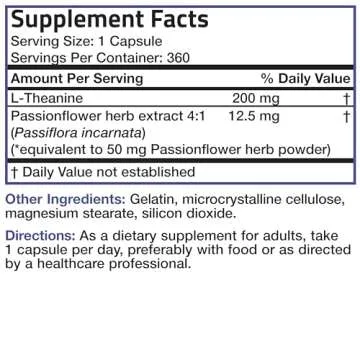 Bronson L-Theanine Stress Management Supplement 360 Capsules