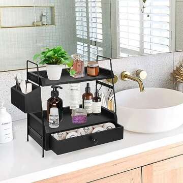 Megsooul Coffee Bar Accessories and Organizer Countertop, Coffee Station Organizer Kitchen Counter S...
