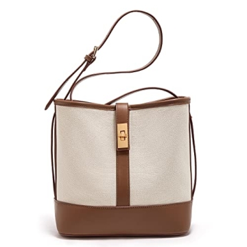 Leather Shoulder Bag for Women Hobo Bags Bucket Handbags for Women Large Purse Crossbody Bag Lady Ha...