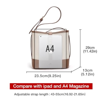 Leather Shoulder Bag for Women Hobo Bags Bucket Handbags for Women Large Purse Crossbody Bag Lady Handbag Purse (White)