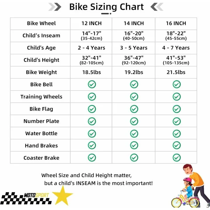 JOYSTAR Little Daisy Kids Bike for 2-7 Year Olds