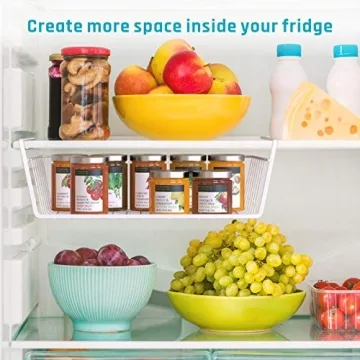 iSPECLE Under Shelf Basket 6 Pack Durable Storage Organizer