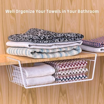 iSPECLE Under Shelf Basket 6 Pack Durable Storage Organizer