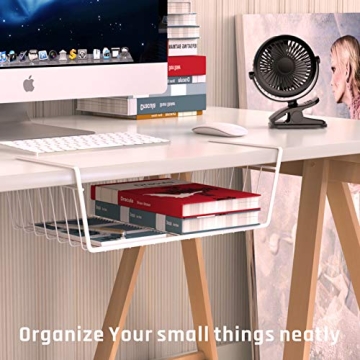 iSPECLE Under Shelf Basket 6 Pack Durable Storage Organizer