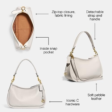 Stylish COACH Soft Pebble Leather Cary Crossbody Bag