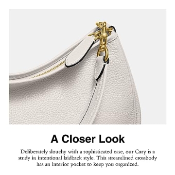 Stylish COACH Soft Pebble Leather Cary Crossbody Bag
