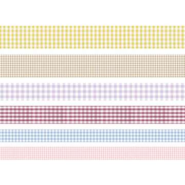 YUBBAEX 6 Rolls Plaid Washi Tape Set Basic Grid Masking Decorative Tapes for Arts, DIY Crafts, Journals, Planners, Scrapbooking, Wrapping (Basic Plaid)