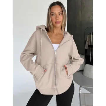 Trendy Queen Women's Zip-Up Hoodie - Chic & Comfortable Style