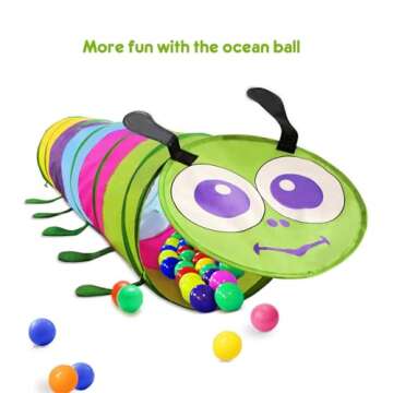 GeerWest Toddlers Tunnel - Fun Indoor & Outdoor Play Tunnel