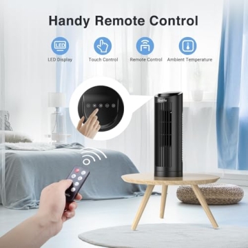 Grelife Bladeless Tower Fan - Compact & Oscillating Cool Air