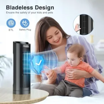 Grelife Bladeless Tower Fan - Compact & Oscillating Cool Air