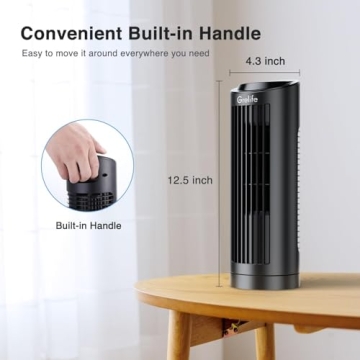 Grelife Bladeless Tower Fan - Compact & Oscillating Cool Air