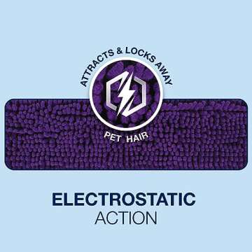 Bona Pet System Microfiber Sweeping Pad for Multi-Surface Floors - For Use With Bona Mops - Attracts and Picks Up Pet Hair, Fur, and Dander - For Wood, Stone, Tile, Laminate, and Vinyl Floors