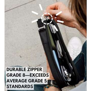 Electronic Organizer Travel Case for Charger, Power Bank. Tech Pouch for Cord, SSD, Adapter, USB C Hub. Tech Bag Organiser for Cable, Laptop, MacBook Accessories. Estuche para Cables y Cargadores