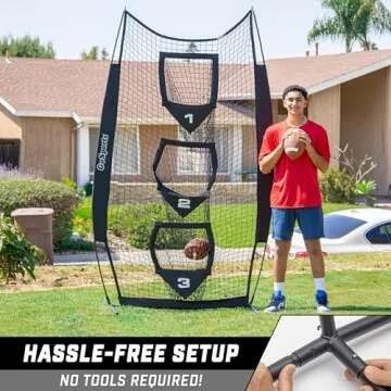 GoSports Football Throwing Target Net for Quarterbacks