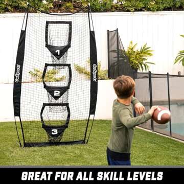GoSports Football Throwing Target Net for Quarterbacks