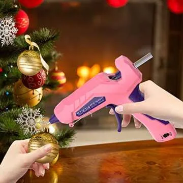 Cordless Glue Gun, BLEDS Rechargeable Fast Preheating Hot Glue Gun Kit with 2900 mAh Li-ion Battery 30 Pcs Colorful Glue Sticks Stand-Up Mini Hot Glue Gun No-Drip USB-C for DIY Gift Craft Decor