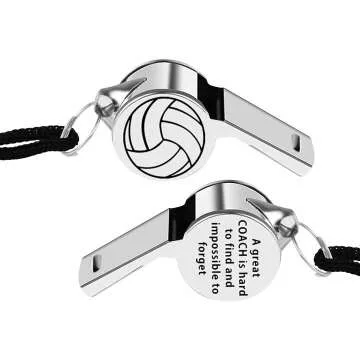 Volleyball Coach Whistle with Lanyard - Gift Idea
