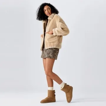 BlackTwig Women's Cozy Faux Suede Winter Snow Boots Slip-On