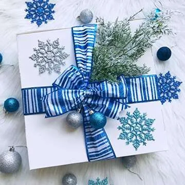 6 Pack Snowy Artificial Cedar Picks Stems Frosted Faux Cedar Spray Christmas Cedar Greenery Branches for Holiday Season Floral Arrangement Centerpiece Winter Wedding Decorations 20" Tall