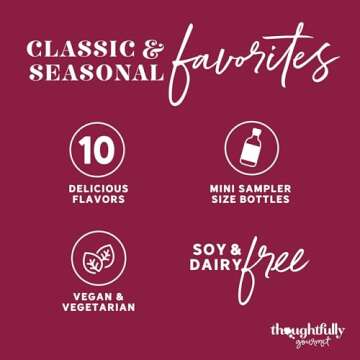 Coffee Syrup Sampler Gift Set with 10 Flavors