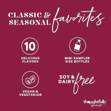 Coffee Syrup Sampler Gift Set with 10 Flavors for Coffee Lovers