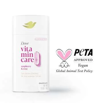 Dove VitaminCare+ Aluminum Free Deodorant Raspberry & Rose