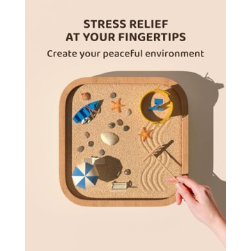 Mini Zen Garden Sandbox for Relaxation and Creativity