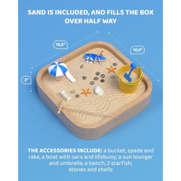 Mini Zen Garden Sandbox for Relaxation and Creativity