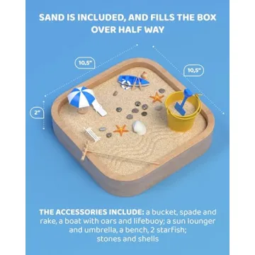 Mini Zen Garden Sandbox for Relaxation and Creativity