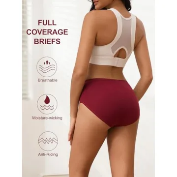 Vevmon Cotton High-Waisted Underwear for Women 5 Pack