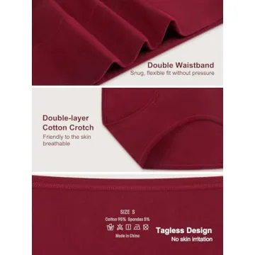 Vevmon Cotton High-Waisted Underwear for Women 5 Pack