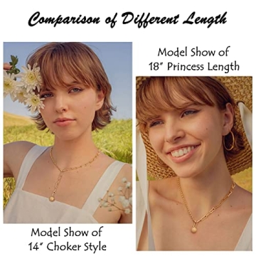 Aobei Pearl Gold Y-Shaped Necklace for Women Fashion