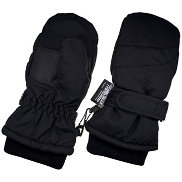 Zelda Matilda Thinsulate Winter Mittens for Toddlers - Black, 2-3Y