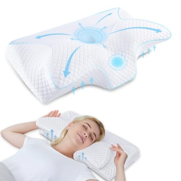 HOMCA Memory Foam Cervical Pillow for Neck Pain Relief