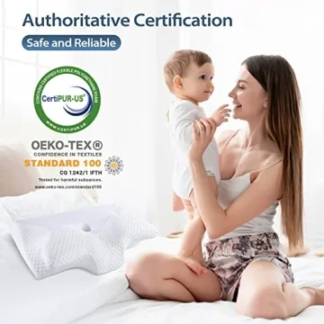 HOMCA Memory Foam Cervical Pillow for Neck Pain Relief