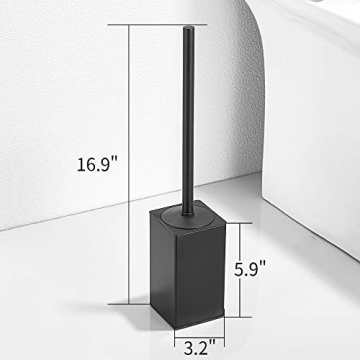 Elegant Freestanding Toilet Brush Holder in Stainless Steel