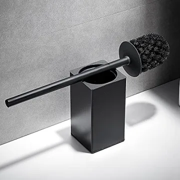 Elegant Freestanding Toilet Brush Holder in Stainless Steel